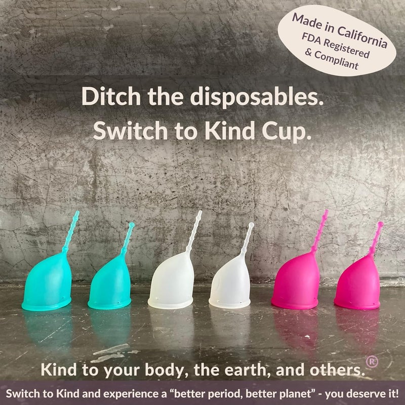 WEVOTOPIA Kind Cup | Comfortable | Soft | Curved Period Cup | Easy to Reach | Easy to Use | 100% Medical Grade Silicone Cups | Patented Menstrual Cups | Reusable Cups (Clear - Small) - Image 3